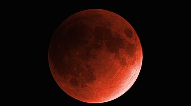 Lua de Sangue – o eclipse total da  Superlua